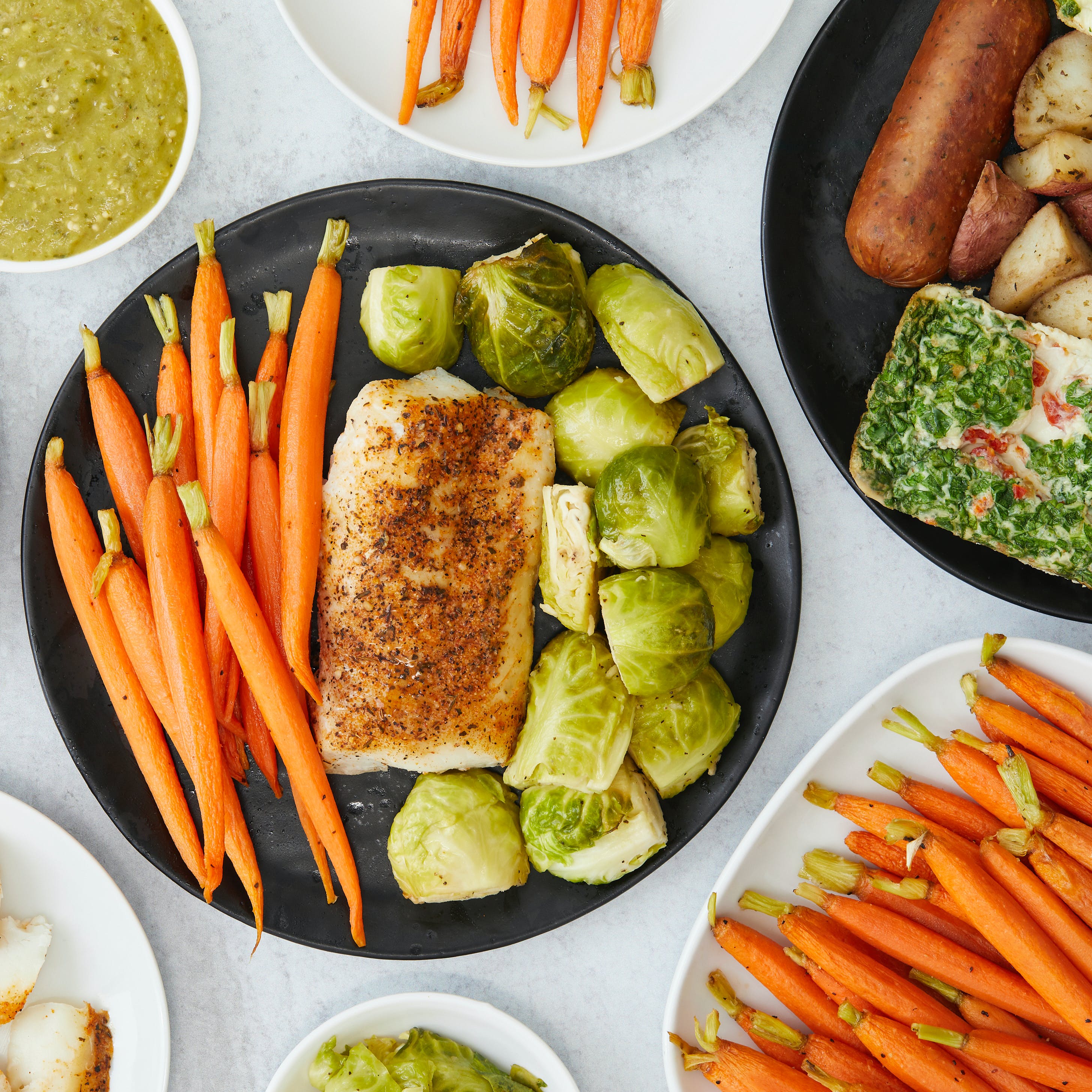 Plate of chicken and vegtables